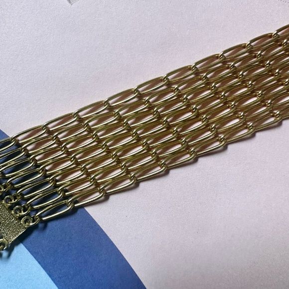 CHOKER Gold tone multi chain EUC - Picture 5 of 6